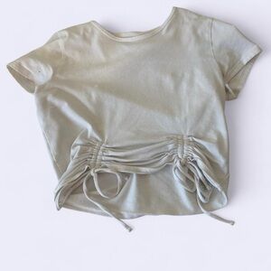 Hollister Cream Ruched Crop Top